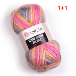 Alpine Angora Melange garn 3 x 150 g 1+1 KOSTENLOS