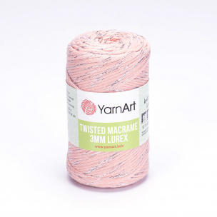 Twisted Macrame Lurex 3mm garn 4 x 250 g